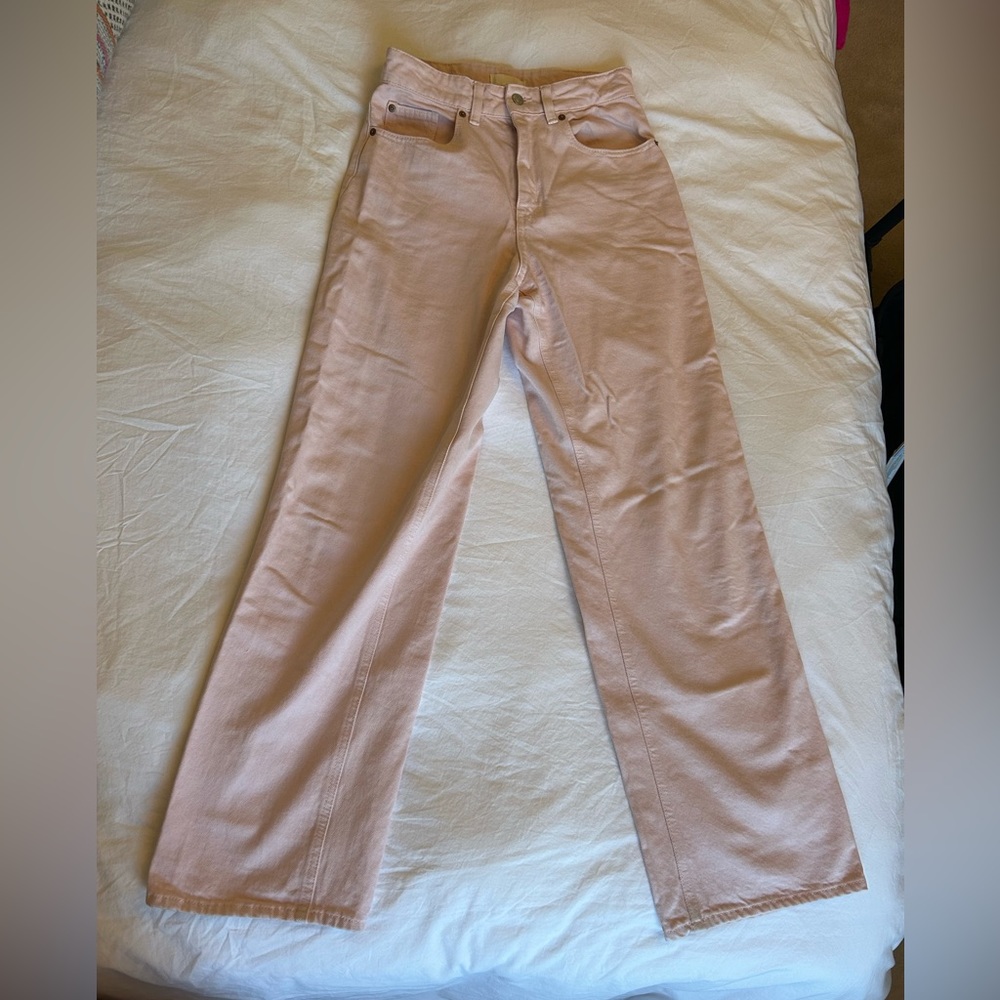 H&M blush pink jeans